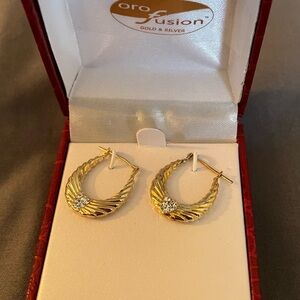 NWT OroFusion Gold hoops
